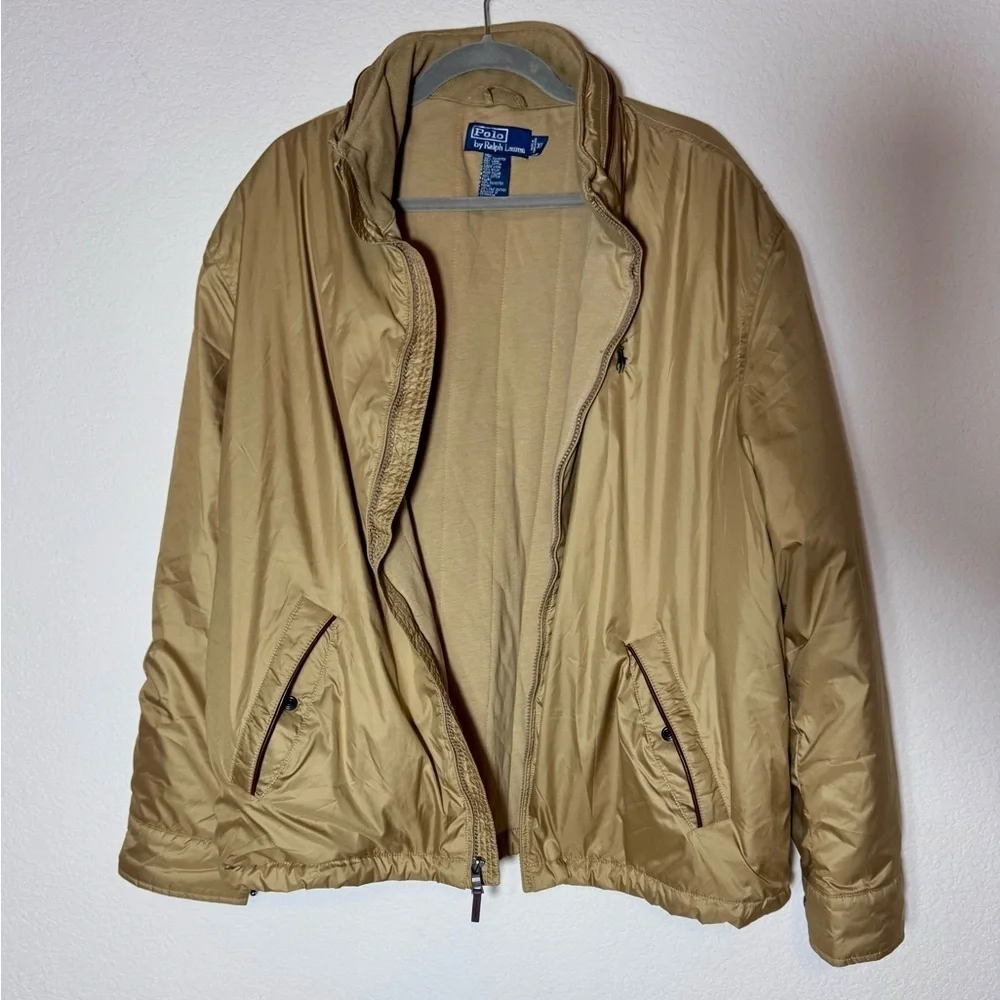Polo Ralph Lauren Vintage Men's Jacket Beige Cotton Lined XL